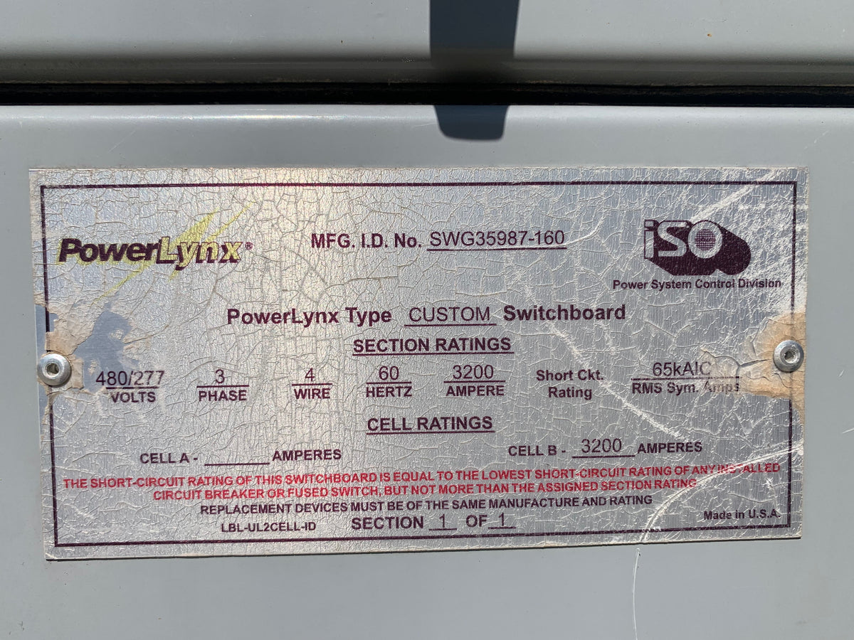 New Caterpillar 294-8540 ISO PowerLynx Switchgear SWG 35987