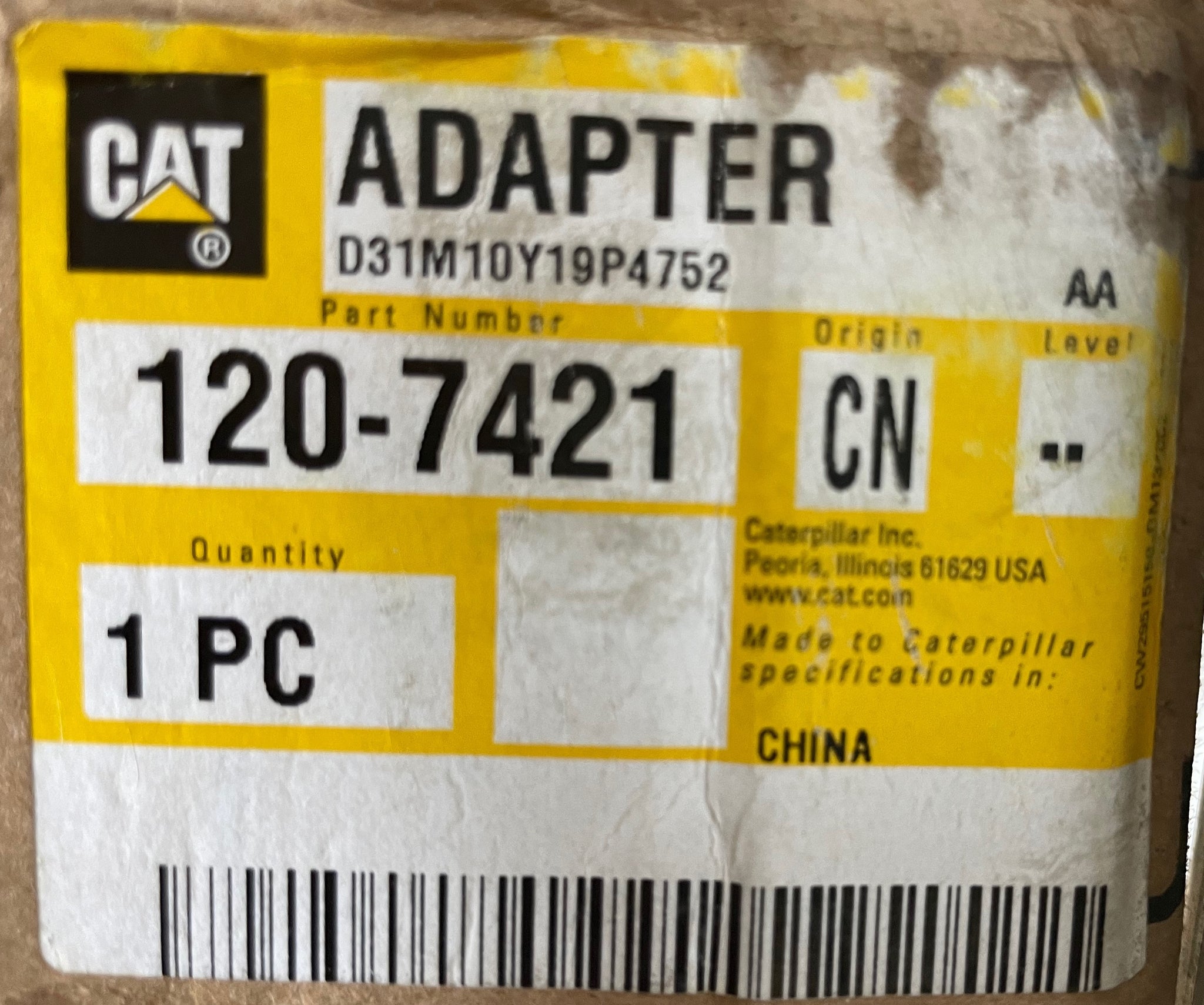 その他 Catlog 2 New Caterpillar Adapter 120-7421 (1207421) – Yellow Power