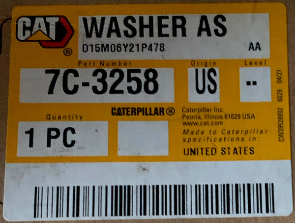 New Caterpillar thrust washer 7C-3258 (7C3258)