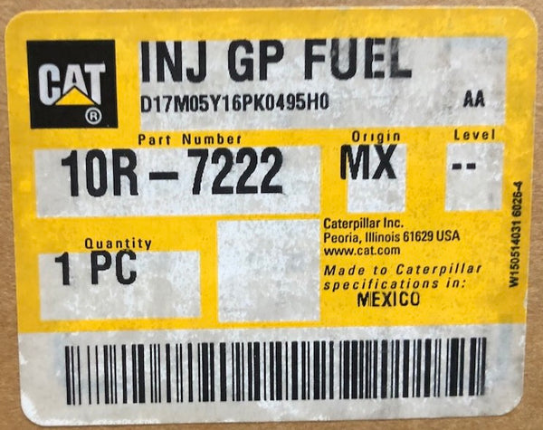 New Caterpillar Reman fuel injector 10R7222 (3879433, 3282574, 2934072, 20R8064) - Yellow Power International