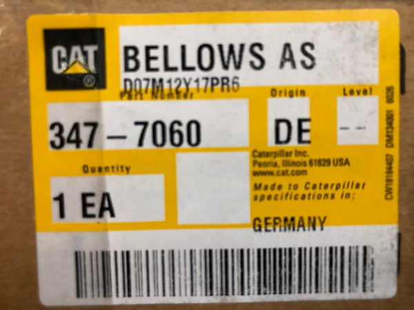 New Caterpillar bellows assembly 3477060 (2102540, 1880468, 1406459) - Yellow Power International