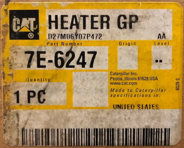 New old stock Caterpillar jacket water heater group 7E6247 (7C1710) - Yellow Power International